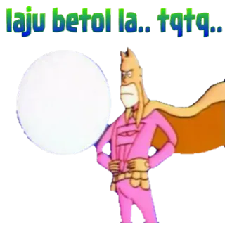 😄 laju betol la.. tqtq.. Cartoon, Superheld, Lustig telegram sticker