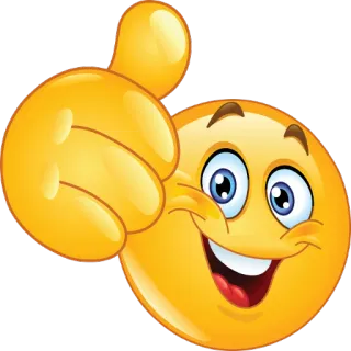 👍 emoji, polegar para cima, curtida, positivo, aprovação, gesto telegram sticker
