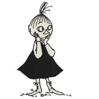 😘 Little My Moomins Pequeña My, Moomin, Dibujos animados, Personaje, Finlandia, Tove Jansson telegram sticker