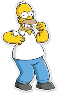 💃 Homer Simpson The Simpsons Cartoon, Simpsons, Homer, Figur telegram sticker