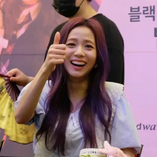 ❣ Jisoo kpop, singer, celebrity, female, thumbs up telegram sticker