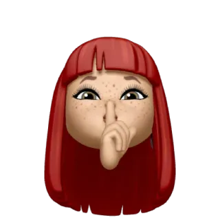 🤫 shh, silenzio, zitto, dito sulla bocca, emoji, memoji telegram sticker