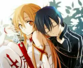 ❤ Asuna Yuuki & Kirito Sword Art Online Anime, Coppia, Romance, Fantasy, Amicizia, Sword Art Online, Asuna, Kirito telegram sticker