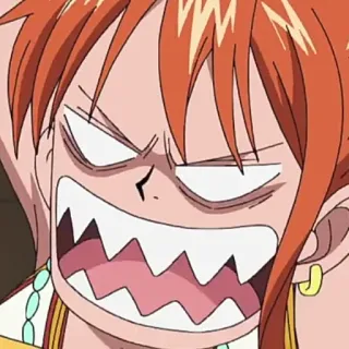🤬 Nami One Piece Anime, Bravo, One Piece, Nami, Engraçado, Desenho animado telegram sticker