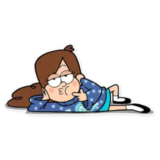 😌 Mabel Pines Gravity Falls cartoon, mabel pines, gravity falls, animated, funny, cute telegram sticker