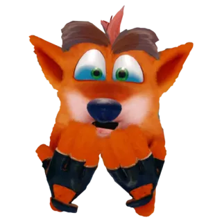 🙌 Crash Bandicoot crash bandicoot, video game, cartoon, marsupial, character whatsapp sticker