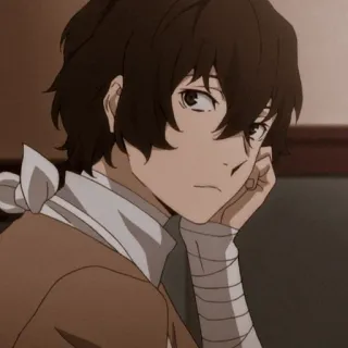📺 Dazai Osamu Bungou Stray Dogs Anime, Manga, Dazai Osamu, Bungou Stray Dogs, Personnage, Animation japonaise telegram sticker