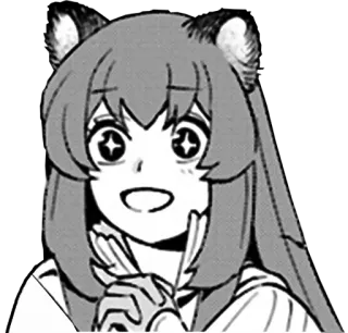 🤩 Raphtalia The Rising of the Shield Hero Anime, Manga, Raphtalia, Rising of the Shield Hero, Tanuki whatsapp sticker