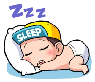 💤 SLEEP dormir, zzz, bebé, lindo, dibujos animados telegram sticker