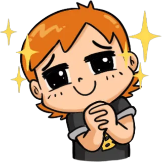 🙂 Cartoon, Niedlich, Funkelnd, Fröhlich, Kawaii telegram sticker