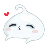 😘 สติกเกอร์, คาวาอิ, น่ารัก, จูบ, หยดสีขาว, รัก whatsapp sticker