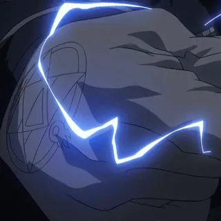 💙 Roy Mustang Fullmetal Alchemist Roy Mustang, Fullmetal Alchemist, anime, flame alchemist, spark, magic, lightning telegram sticker