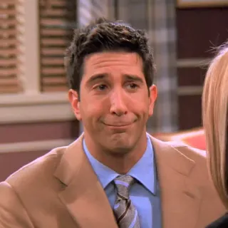 🥴 Ross Geller Friends programa de tv, sitcom, personagem, pessoa, rosto, engraçado telegram sticker