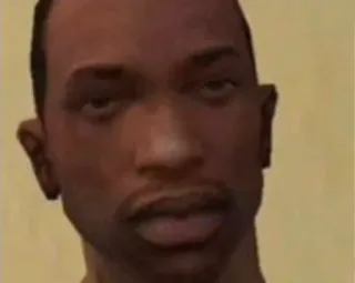 💀 CJ Grand Theft Auto Видеоигра, Персонаж, CJ, Grand Theft Auto, San Andreas, Мем telegram sticker