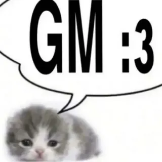🌤 GM :3 whatsapp sticker
