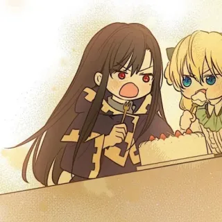 🐈‍⬛️ アニメ, 漫画, ケーキ, 可愛い, 女の子, 食べ物, デザート telegram sticker