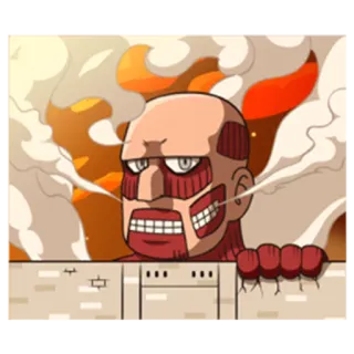 😁 Attack on Titan Anime, Titan, L'Attaque des Titans, Monstre, Mur telegram sticker
