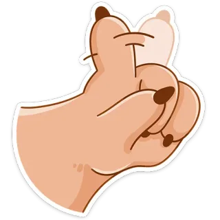 ☝️ ท่าทางมือ, ไขว้นิ้ว, โชคดี, ความโชคดี, อีโมจิ whatsapp sticker