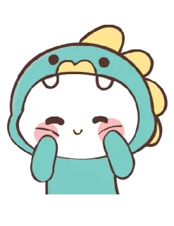 ☺️ cute, dinosaur, animal, cartoon, kawaii telegram sticker