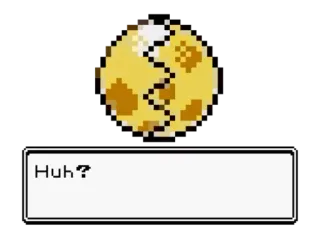 🍳 Huh? egg, pokemon, hatching, pixel art, game telegram sticker
