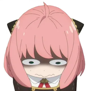 🥴 Anya Forger Spy x Family Anime, Kartun, Spy x Family, Anya Forger, Ekspresi, Lucu, Kocak whatsapp sticker