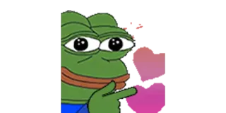 💗 Pepe the Frog pepe, rana, meme, pensare telegram sticker