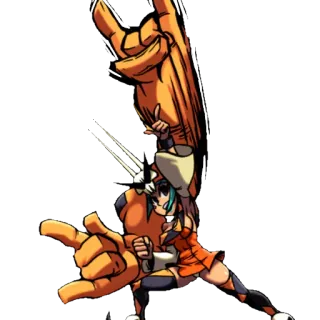 🏆 Ms. Fortune Skullgirls 애니메이션, 캐릭터, Ms. Fortune, 스컬걸즈, 고양이귀, 격투 게임 telegram sticker