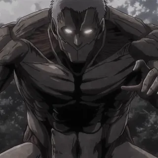 🥇 Armored Titan Attack on Titan Anime, Titan, Attack on Titan, Gepantserde Titan, Monster, Vechten, Fantasy telegram sticker