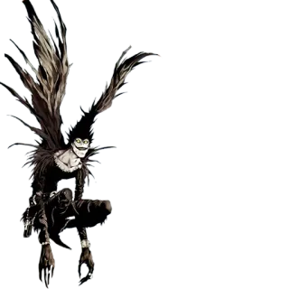 👹 Ryuk Death Note Anime, Manga, Shinigami, Death Note, Ryuk, Personaggio, Demone telegram sticker