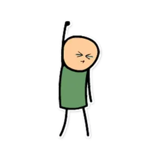 🙃 Cartoon, Figur, Ausdruck, Lustig, Strichmännchen telegram sticker