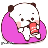 🍷 COLA Coca-cola, Bebida, Panda, Fofo, Desenho animado, Refresco telegram sticker