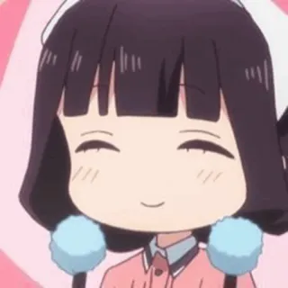 💕 anime, girl, cute, cartoon, happy telegram sticker
