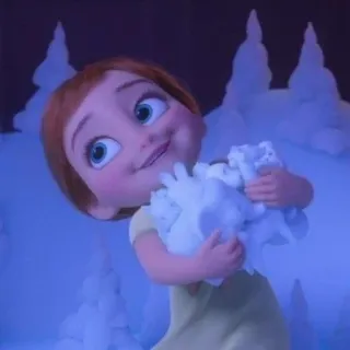 🤗 Anna Frozen anna, frozen, disney, cartoon, snow, character telegram sticker