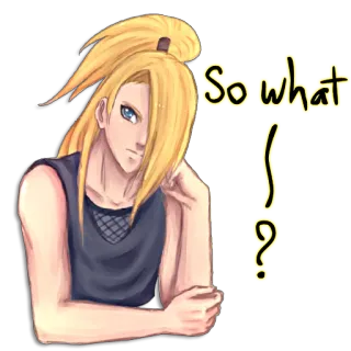 😒 So what? Anime, Manga, Personaje, Expresión, Pregunta whatsapp sticker