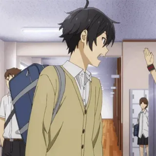 🌚 Anime, Escuela, Estudiantes, Aula, Chico, Interior, Adolescentes, Adolescente telegram sticker