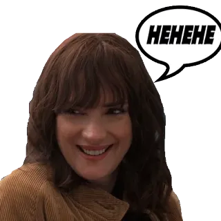 😁 HEHEHE woman, hehe, person, smiling, speech bubble, joyful telegram sticker