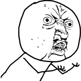 😱 raiva, meme, internet, zangado, trollface telegram sticker
