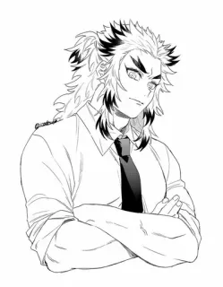 🔥 Rengoku Kyoujurou Demon Slayer アニメ, マンガ, 鬼滅の刃, 煉獄杏寿郎 telegram sticker