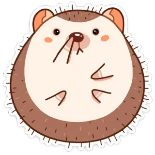 🙂 Igel, Tier, Aufkleber, süß, Cartoon telegram sticker
