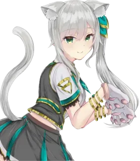 😸 Anime, Ragazza gatto, Neko, Carino, Kawaii, Youtuber virtuale, VTuber telegram sticker