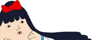 ✋️ cartoon, girl, anime, character, illustration telegram sticker