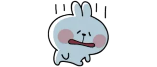 😩 漫画, ウサギ, 可愛い, 悲しい, かわいい, 動物 telegram sticker