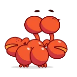 🍑 만화, 게, 바다 생물, 동물, 귀여운, 애니메이션 telegram sticker