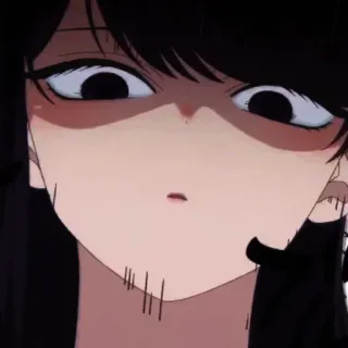 💈 Komi Shouko Komi Can't Communicate Аниме, Komi Can't Communicate, Коми Сёко, в шоке, Аниме девушка, Манга telegram sticker
