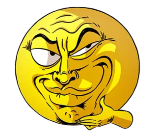 😏 Mặt cười, Emoji, Hoạt hình, Biểu tượng cảm xúc, Biểu cảm, Cười đểu telegram sticker