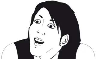 😮 женщина, мультфильм, лицо, выражение, в шоке, открытый рот telegram sticker