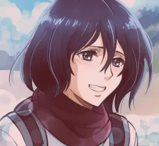 💗 Mikasa Ackerman Attack on Titan Anime, Attack on Titan, Mikasa Ackerman, Cartoon telegram sticker