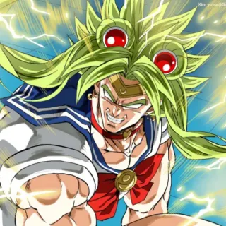 🌕 Broly broly, sailor moon, animé, mashup, crossover, dragon ball z telegram sticker