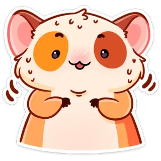 😅 น่ารัก, แฮมสเตอร์, สัตว์, การ์ตูน, สติกเกอร์, สัตว์เลี้ยงลูกด้วยนม, สัตว์ฟันแทะ telegram sticker
