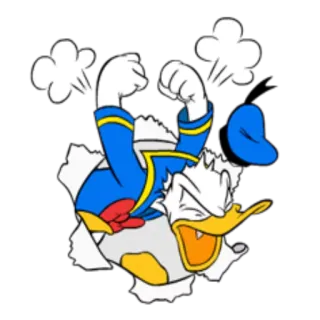 😤 Donald Duck hoạt hình, Disney, Vịt Donald, tức giận, nhân vật telegram sticker